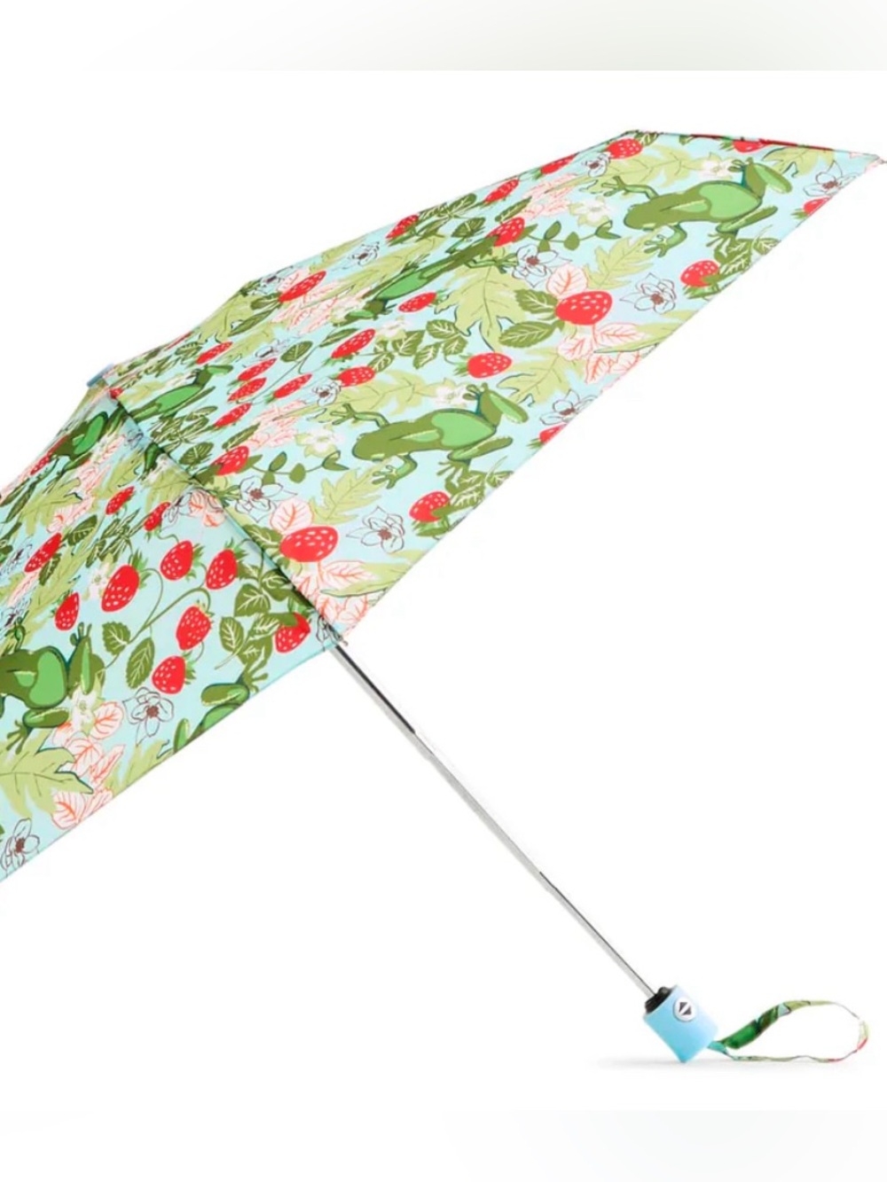 Vera Bradley Mini Umbrella Travel Purse Luggage Frogberry Blue Garden New